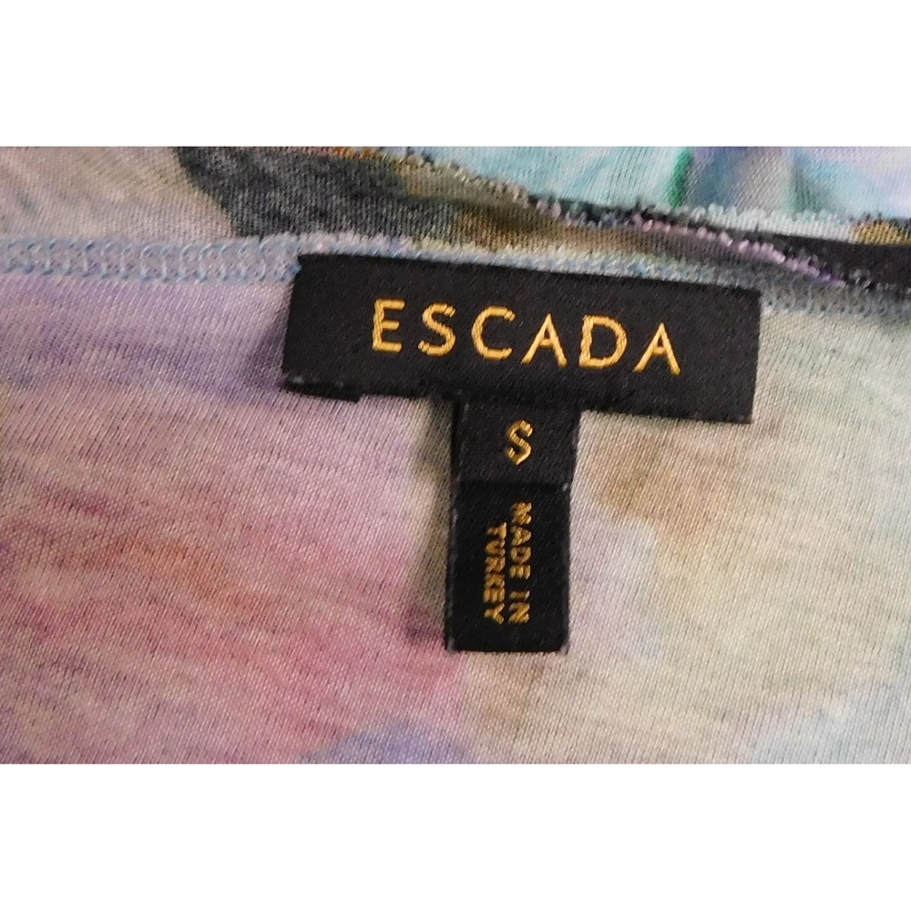 Escada Fantasy‎ Viscose Silk Long Sleeve Blouse sz S - Picture 4 of 8